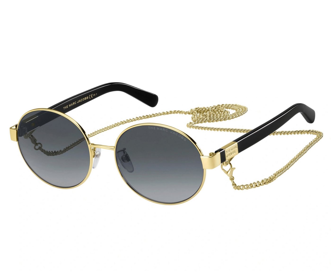 MARC JACOBS Sonnenbrille Damen mit Goldkette 497/G/S Brille Limitiertes Luxusstück Abnehmbare Goldkette mit Logo-Details von MARC JACOBS