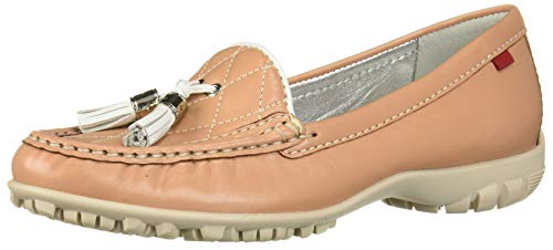 MARC JOSEPH NEW YORK Damen Echtleder Made in Brazil Wall Street Golf Schuh Sportschuh, Weiá (Café Creme-Nappa/Weiß), 42 EU von MARC JOSEPH NEW YORK