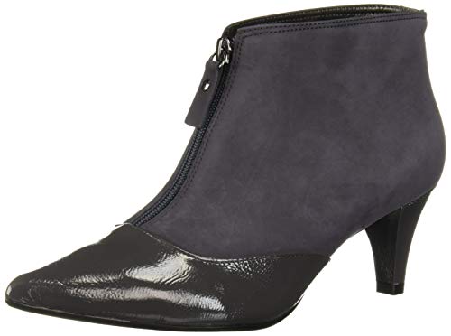 MARC JOSEPH NEW YORK Damen Knöchel-Stiefelette aus echtem Leder, hergestellt in Brasilien, 5,7 cm Absatz Pumps, Grau (Nubuk), 39.5 EU von MARC JOSEPH NEW YORK