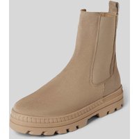 Marc O'Polo Chelsea-Boot aus edlem Velours-Rindleder in Taupe, Größe 41 von Marc O'Polo