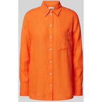 Marc O'Polo Hemdbluse mit Hemdblusenkragen in Orange, Größe 40 von Marc O'Polo