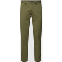 Marc O'Polo Shaped Fit Hose in unifarbenem Design in Oliv, Größe 38/32 von Marc O'Polo