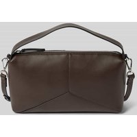 Marc O'Polo Umhängetasche mit Ziernähten aus einer Lederalternative in Taupe, Größe 1 von Marc O'Polo