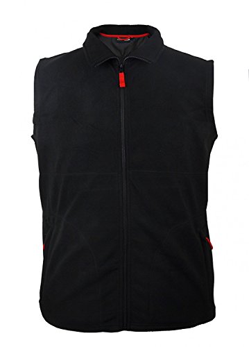 MARC & MARK Übergrößen Kuschelige Fleece Weste Innsbruck schwarz 10XL von Marc & Mark