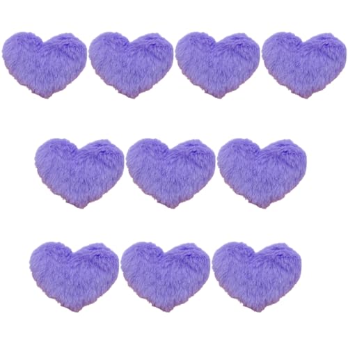 Cartoon-Plüsch-Herz-Applikationen, pelzige Applikationen, handgefertigt, Pferdeschwanz-Dekoration, schöne Haarspangen von MARCBUSE