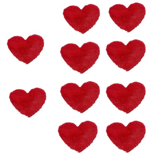 Cartoon-Plüsch-Herz-Applikationen, pelzige Applikationen, handgefertigt, Pferdeschwanz-Dekoration, schöne Haarspangen von MARCBUSE