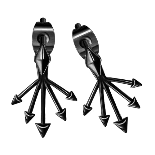 Edgy Abnehmbare Strass-Spikes-Ohrringe, Gothic-Wippe, leichtes Ohr-Zubehör für empfindliche Ohren, leichte Legierung, Gothic-Ohrschmuck, Einheitsgröße, Wie beschrieben, Wie beschrieben von MARCBUSE