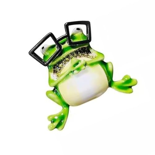 Einzigartige Brosche mit Frosch-Augen-Design, Öl-Brosche, Tierschmuck, Tierliebhaber, Tropfenform, Öl-Frösche, Anstecknadel für Damen und Herren, modisches Accessoire, Effekt-Brosche von MARCBUSE