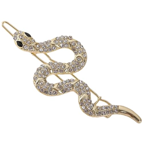 Goldlegierung Schlangen-Haarschmuck eingebettet mit glitzernden Strass-Haarspange für einen stilvollen und anspruchsvollen Look von MARCBUSE