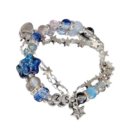 MARCBUSE Anspruchsvolles blaues Stern-Perlen-Accessoire für vielseitiges Styling und Verbesserung der allgemeinen Eleganz. Modische Damen von MARCBUSE