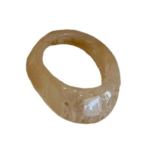 MARCBUSE Breiter Ring, bunte Harz-Ringe, dicke Harzringe für Frauen, auffällig, stapelbar, Statement-Fingerband, Zubehör, Acryl, Einheitsgröße, Wie beschrieben, Wie beschrieben von MARCBUSE