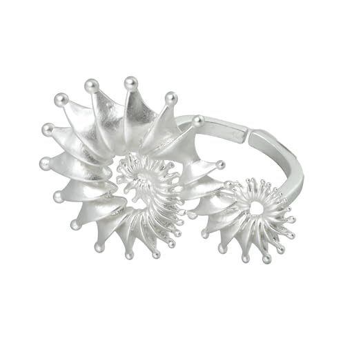 MARCBUSE Geometrische Muschelringe, offen, Handschmuck, modische Legierung, Textur, geeignet für Modebegeisterte, präsentieren Muschelschmuck von MARCBUSE