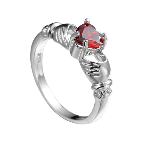 MARCBUSE Herz-Ringe, modischer Dating-Schmuck, Messing-Textur, bequeme Ringe, geeignet für einen Hauch von Farbe zu jedem Look, Partyschmuck, Blau, Wie beschrieben, Wie beschrieben von MARCBUSE