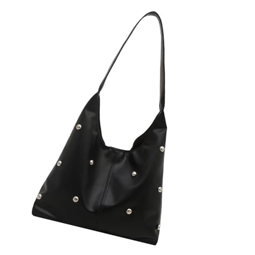 MARCBUSE Hoboes Schultertaschen für Damen und Mädchen, Leder, stilvolle Halbmonde, Schultertaschen, Punk-Nieten, Clutches, Toted Geldbörsen, Halbmonde für Frauen, Schwarz , One Size MARCBUSE Hoboes Schultertaschen für Damen und Mädchen, Leder, stilvolle Halbmonde, Schultertaschen, Punk-Nieten, Clutches, Toted Geldbörsen, Halbmonde für Frauen, Schwarz , One Size von MARCBUSE