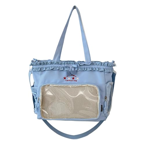 MARCBUSE Itabag Damen-Umhängetasche, große Kapazität, für Studenten, Schule, gerüschte Spitzenschleifen, Schulter für Anstecknadel, gerüschte Spitze, Schleifen, Crossbody, große Kapazität MARCBUSE Itabag Damen-Umhängetasche, große Kapazität, für Studenten, Schule, gerüschte Spitzenschleifen, Schulter für Anstecknadel, gerüschte Spitze, Schleifen, Crossbody, große Kapazität von MARCBUSE