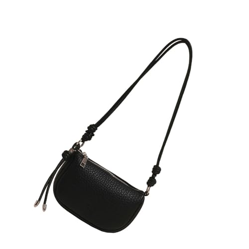 MARCBUSE Lässige Damen-Umhängetasche, trendige Alltagstasche, PU-Leder, Crossbody, Pendeln, einfarbig, Messenger, Dating, Damen, Schultertasche, trendig, PU-Leder, Kuriertasche, Pendeln, Schwarz , One von MARCBUSE