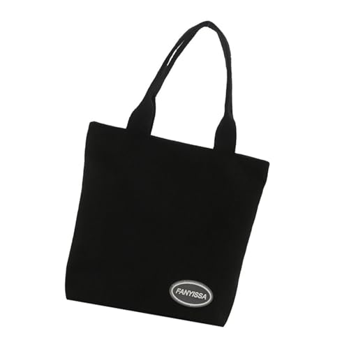 MARCBUSE Lunchtasche aus Cord mit Reißverschluss, leicht, praktisch, geeignet für kurze Reisen und den täglichen Einkauf. Niedliche Tasche, Schwarz , One Size von MARCBUSE