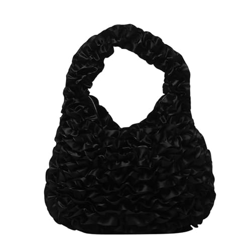 MARCBUSE Moderne Handtasche mit Plissee-Effekt, praktische Polyester-Handtasche mit Tragegriff oben, geräumiges Design für Büro, Pendeln und den täglichen Gebrauch, plissierte Tasche für Damen von MARCBUSE