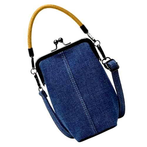 MARCBUSE Modische Umhängetasche für Damen, Retro-Stil, Schultertasche, Handy, stilvolle Kuriertasche, Denim-Geldbörse für den täglichen Gebrauch, Denim-Geldbörse, Retro, Crossbody-Telefon, modische von MARCBUSE