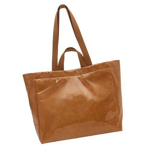 MARCBUSE Praktische PVC-Umhängetasche zum Tragen wesentlicher großer Kapazität Unterarmtaschen Handtasche für modische Stadt Frauen Gym Umhängetasche, khaki, One Size von MARCBUSE