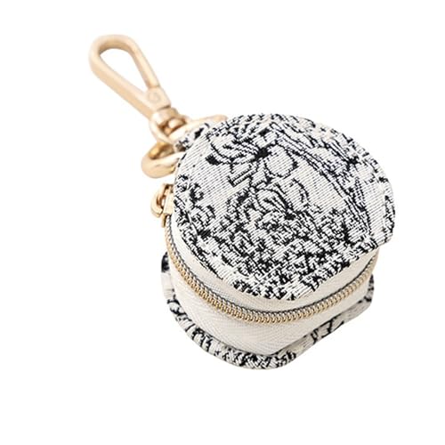 MARCBUSE Schmuck-Schlüsselanhängerhalter mit mehreren Fächern und weichem Futter aus PU-Leder für Eheringe, Halsketten, Reisen, Schmuck-Organizer-Tasche von MARCBUSE