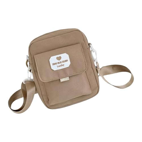 Modische Umhängetasche für Damen, einfarbig, japanischer Stil, Kuriertasche, kleine Geldbörse für den täglichen Gebrauch, japanischer Stil, einfarbig, Umhängetasche, khaki, One Size von MARCBUSE