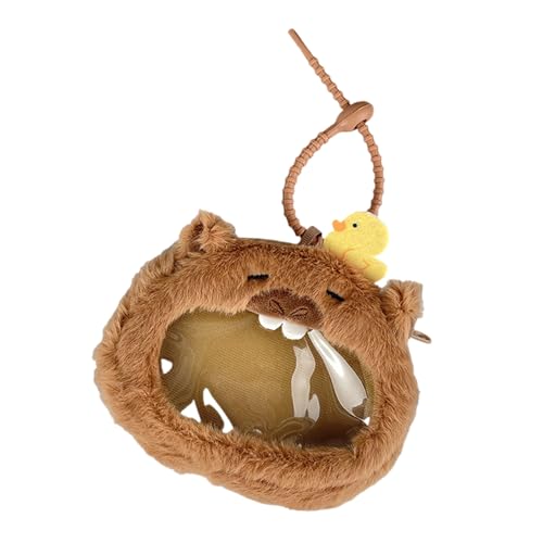 Praktische Capybara Plüsch-Münzgeldbörse, weiche Kleingeldtasche, multifunktionale Geldtasche zum Organisieren von Karten und Schmuckstücken, Capybara Make-up Organizer, Kleine Ente, Mass Beauty von MARCBUSE