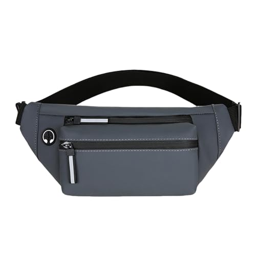 Praktischer Sportgürtel für Laufen, Radfahren, Fitness, verstellbare Hüfttasche mit sicheren Taschen für Handy, Essential Damen-Lauf-Handyhalterung mit Kopfhörerloch, grau, Mass Beauty von MARCBUSE
