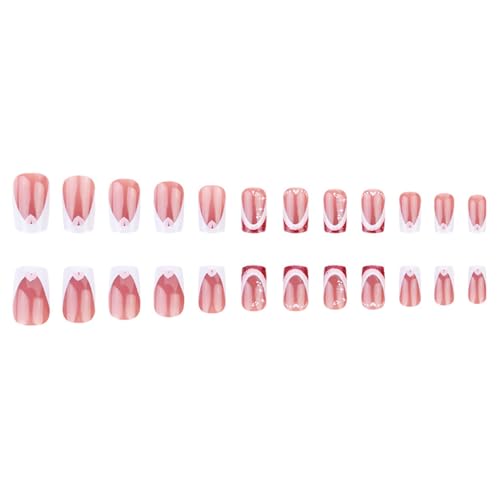 Quadratische Nägel, künstliche Nägel, zum Aufkleben, zum Aufkleben, künstliche Nägel, für Damen und Mädchen von MARCBUSE