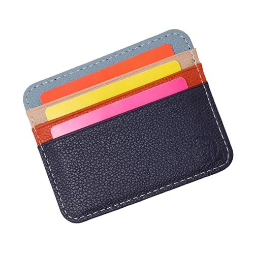 Schlankheitskartenhalter für den täglichen Gebrauch, aus PU-Leder, Geldbörse, hält mehrere Karten für Geschäftsreisen und Pendeln, Reisen, unverzichtbare Kartenhülle, farbe, Mass Beauty von MARCBUSE
