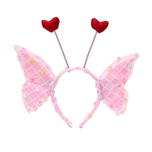 Stilvolles Schmetterlings-Haarband mit Herz-Design, ideal für modische Frauen zu verschiedenen Anlässen, Festival-Kopfschmuck von MARCBUSE