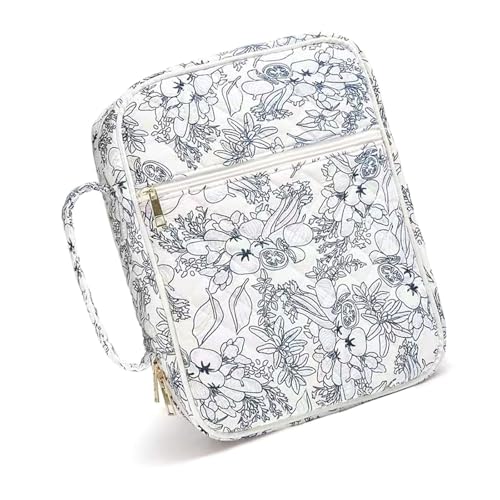 Wiederverwendbare Baumwolltasche, flaches Design, extra Stauraum, Arbeitszimmer, Zuhause, Reisen, gesteppte Tasche mit Stifthaltern, C, Einheitsgröße von MARCBUSE