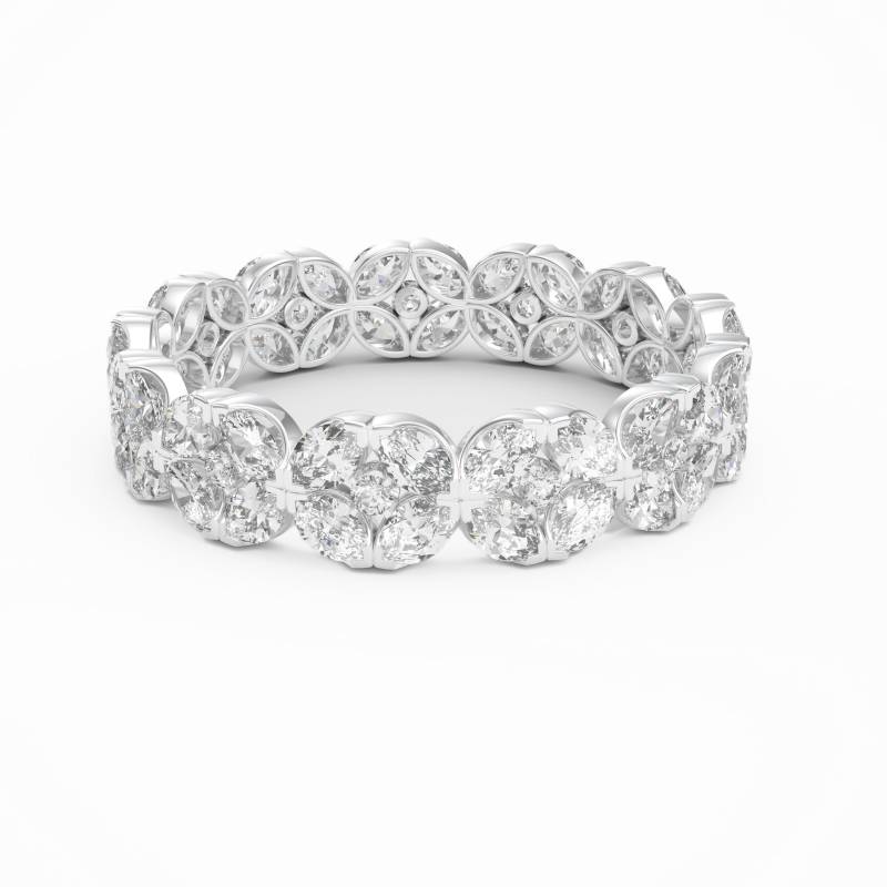 Diamant Floral Marquise & Runder Eternity Ring von MARCELLORICCIOLONDON