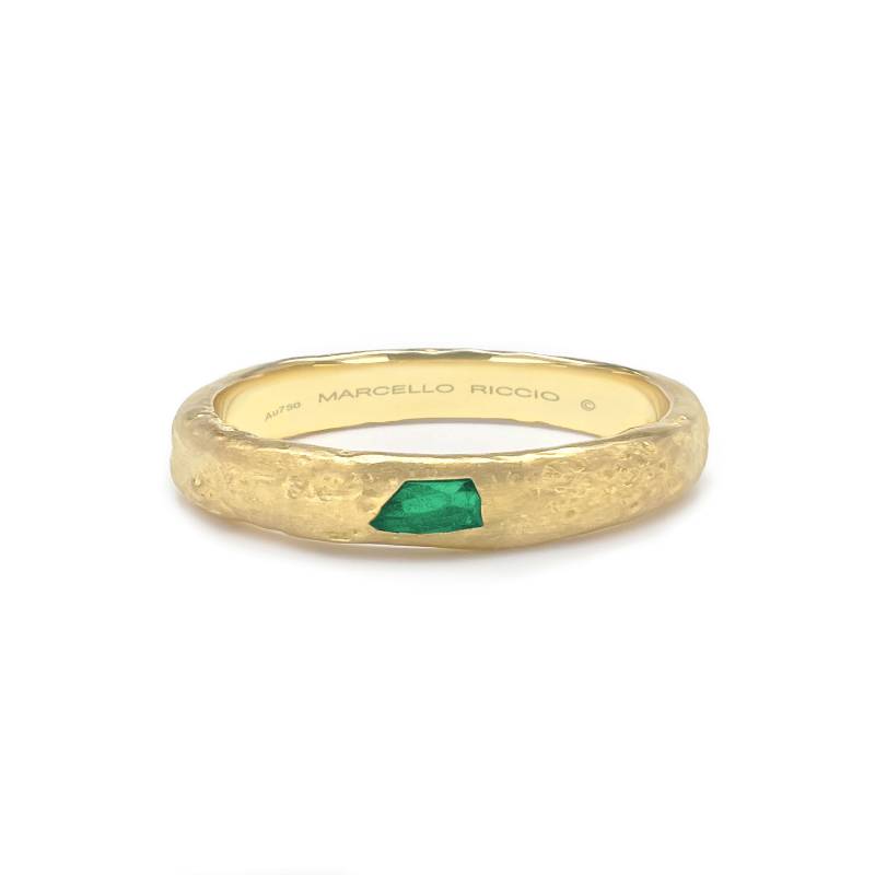 Rohe Farbedelsteine 18K Gelbgold Bandring von MARCELLORICCIOLONDON