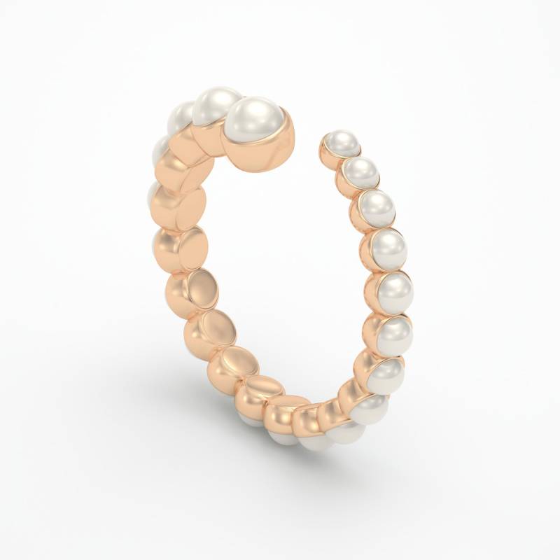 Weiße Perle Eternity Ring, Rose Gold von MARCELLORICCIOLONDON