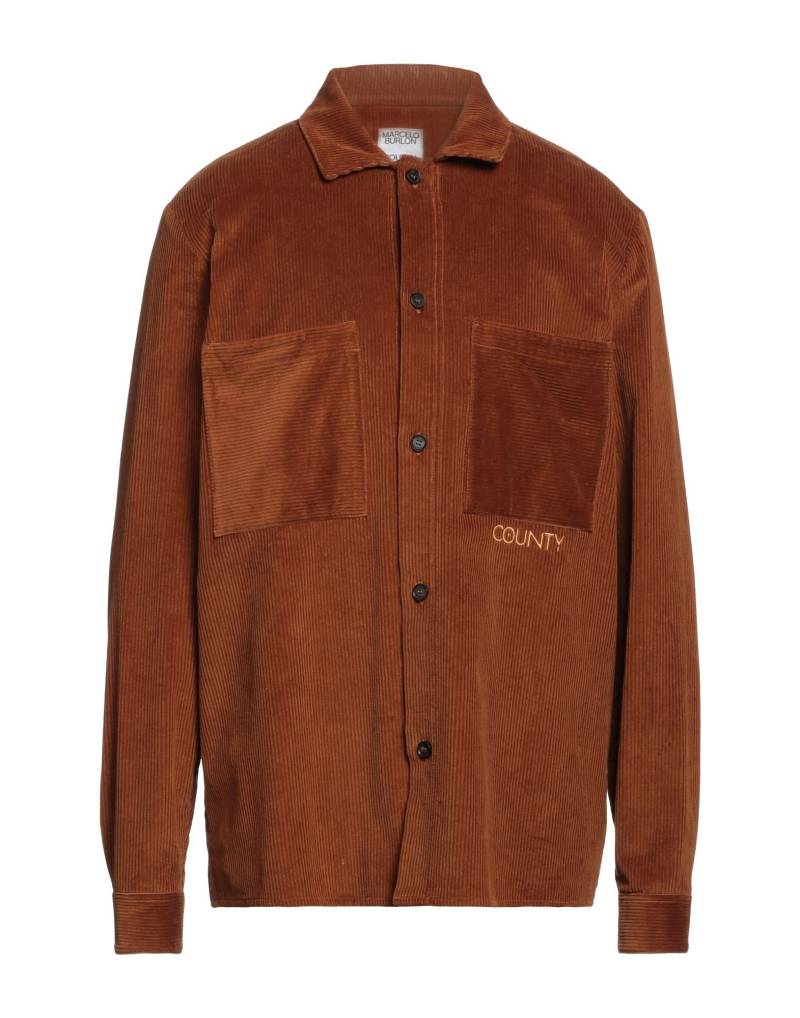 MARCELO BURLON Hemd Herren Lederfarben von MARCELO BURLON