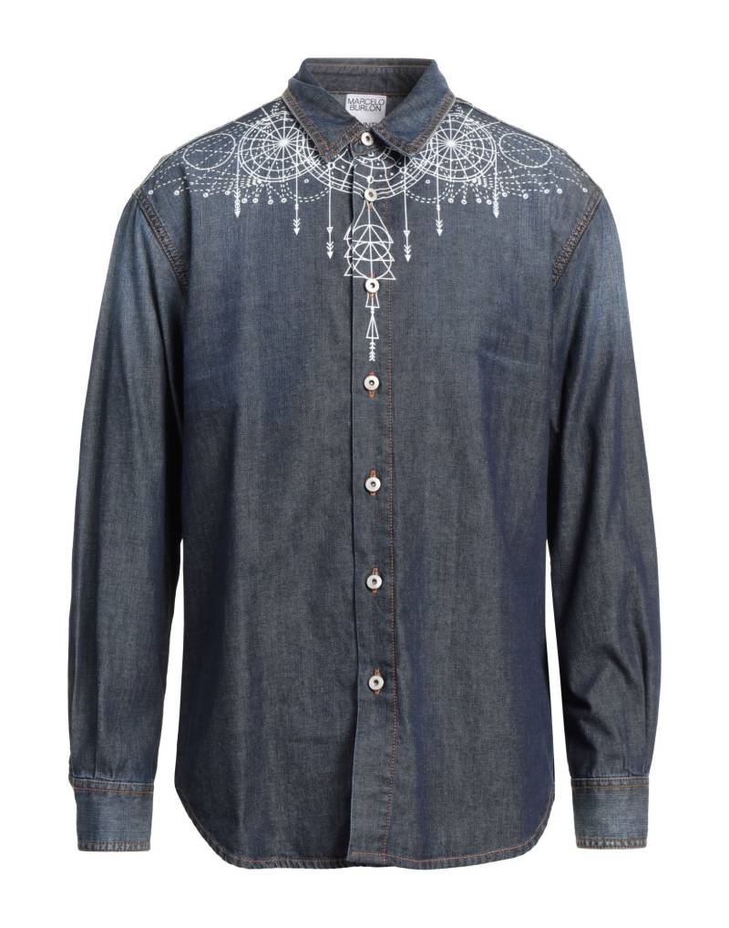 MARCELO BURLON Jeanshemd Herren Blau von MARCELO BURLON
