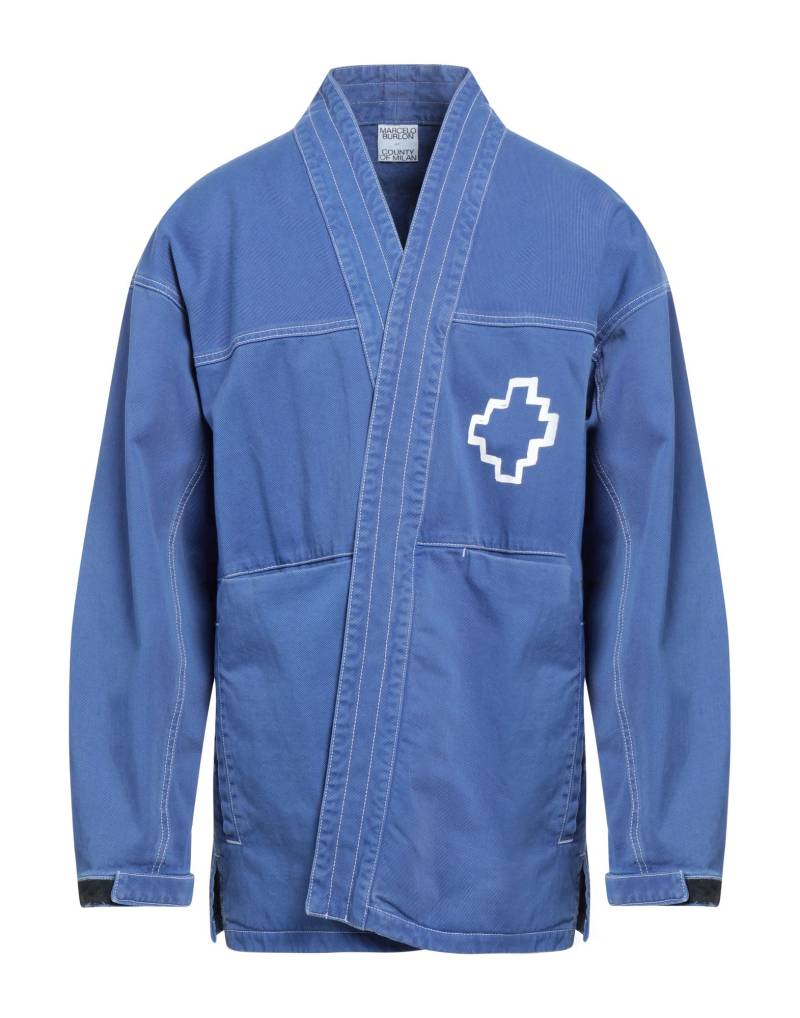 MARCELO BURLON Jeansjacke/-mantel Herren Azurblau von MARCELO BURLON