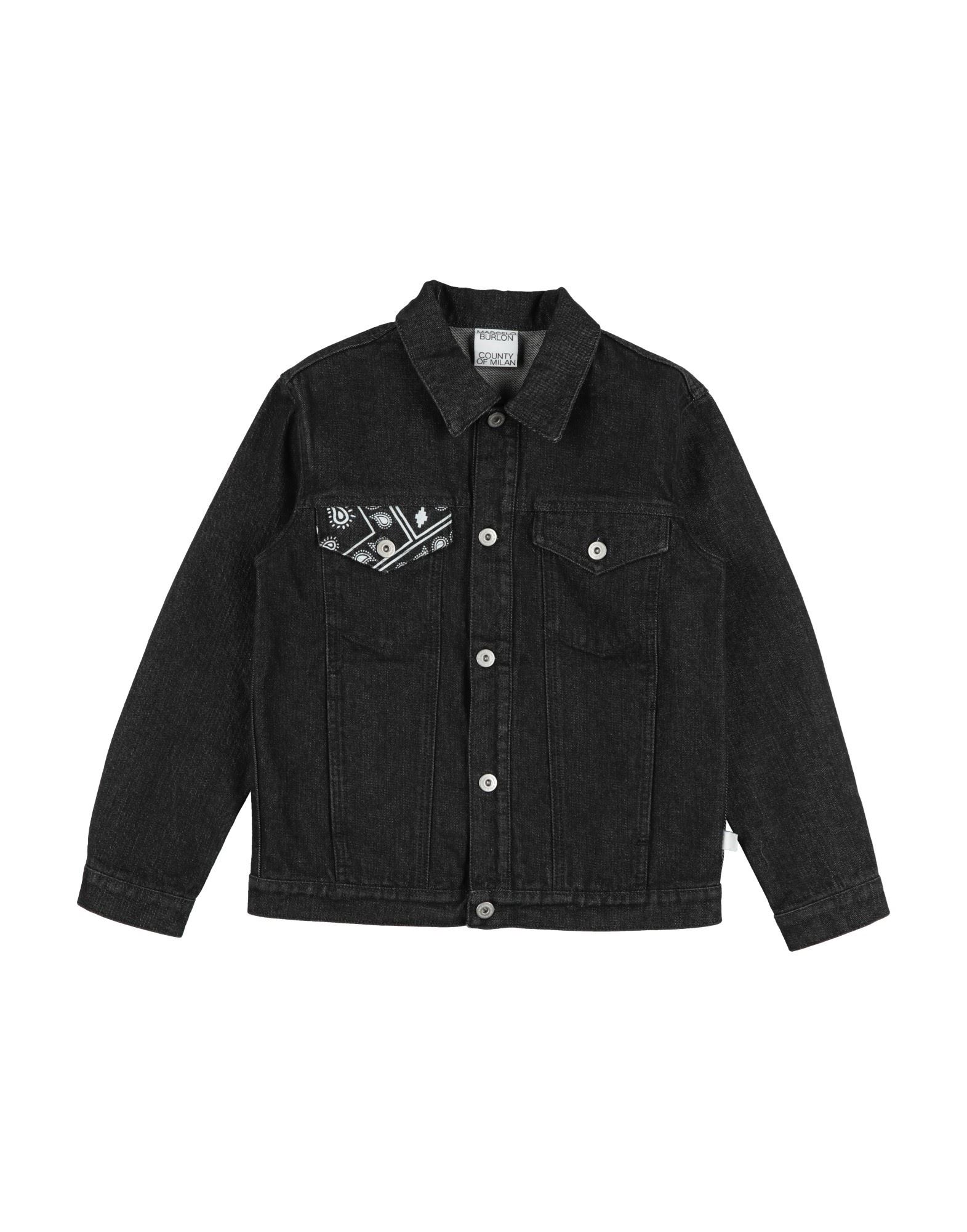 MARCELO BURLON Jeansjacke/-mantel Kinder Schwarz von MARCELO BURLON