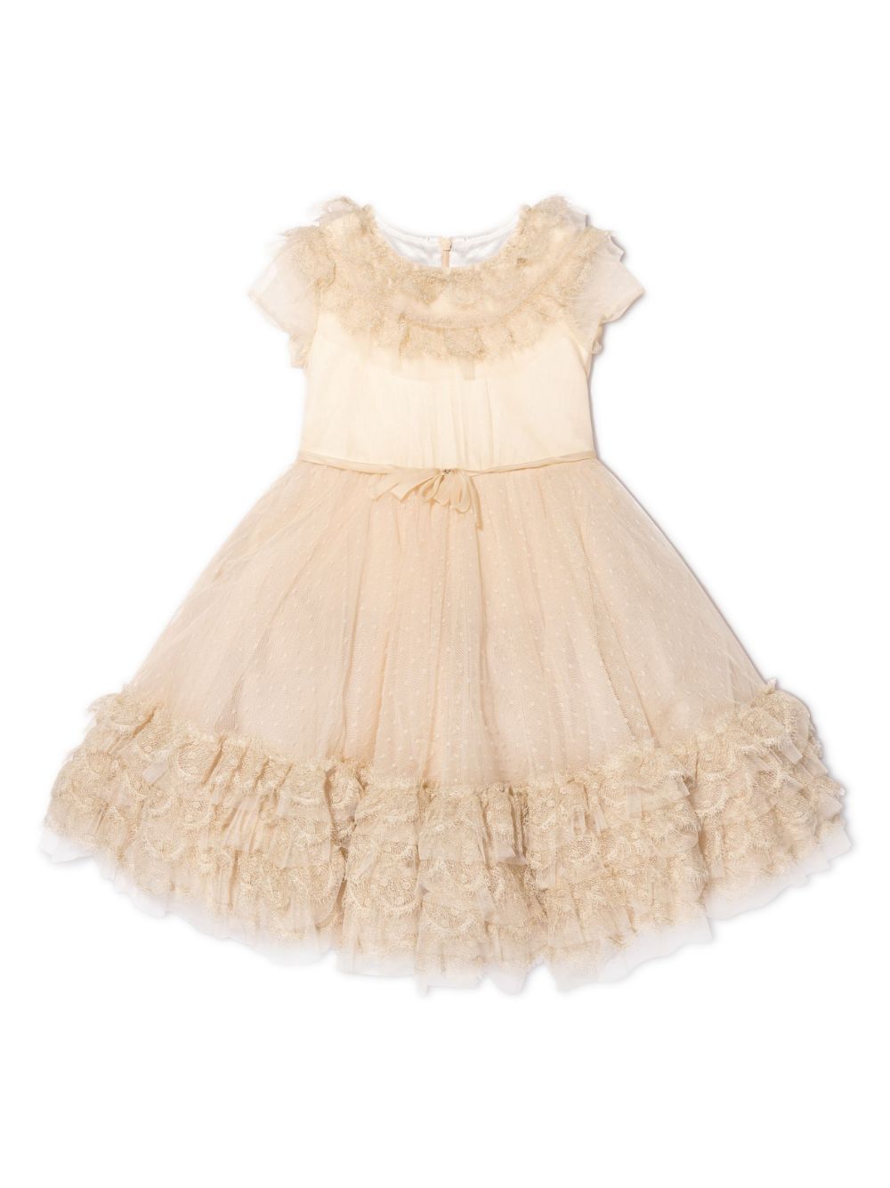 MARCHESA KIDS COUTURE Kleid mit Plumetis-Tüll - Nude von MARCHESA KIDS COUTURE