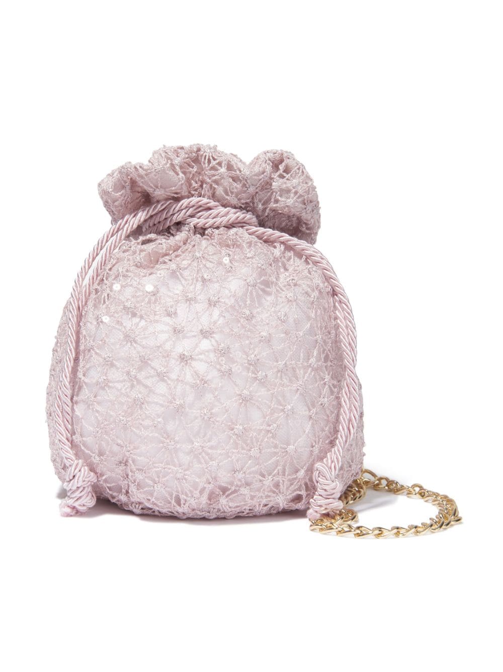 MARCHESA KIDS COUTURE Bestickte Beuteltasche aus Satin - Rosa von MARCHESA KIDS COUTURE