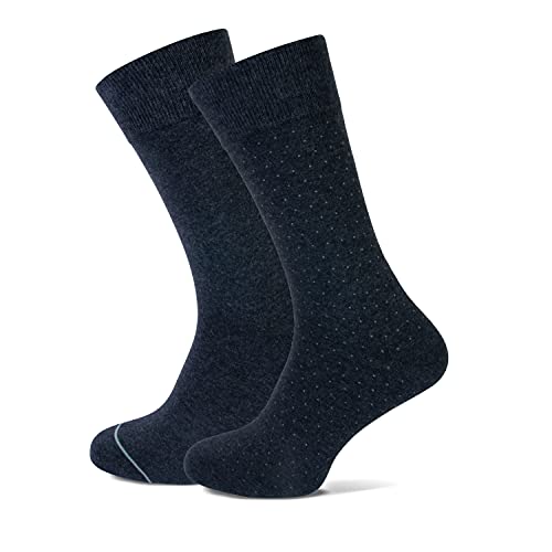 MARCMARCS Men's Alex Cotton 2-Pack Socken, Antracte, 39-42 von MARCMARCS