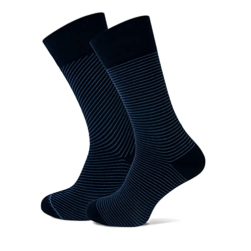 MARCMARCS Men's Caspar Cotton 2-Pack Socken, Marine, 43-46 von MARCMARCS