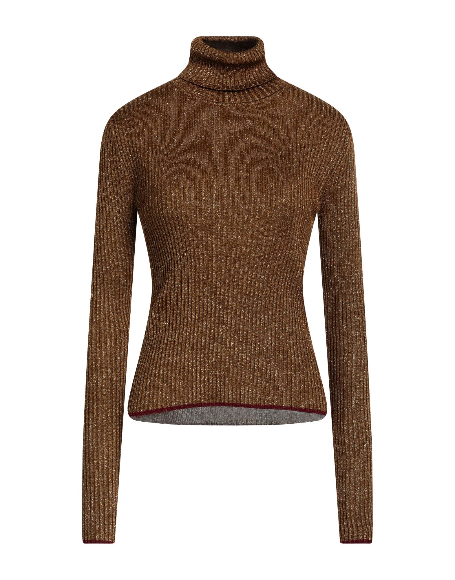 MARCO DE VINCENZO Rollkragenpullover Damen Gold von MARCO DE VINCENZO