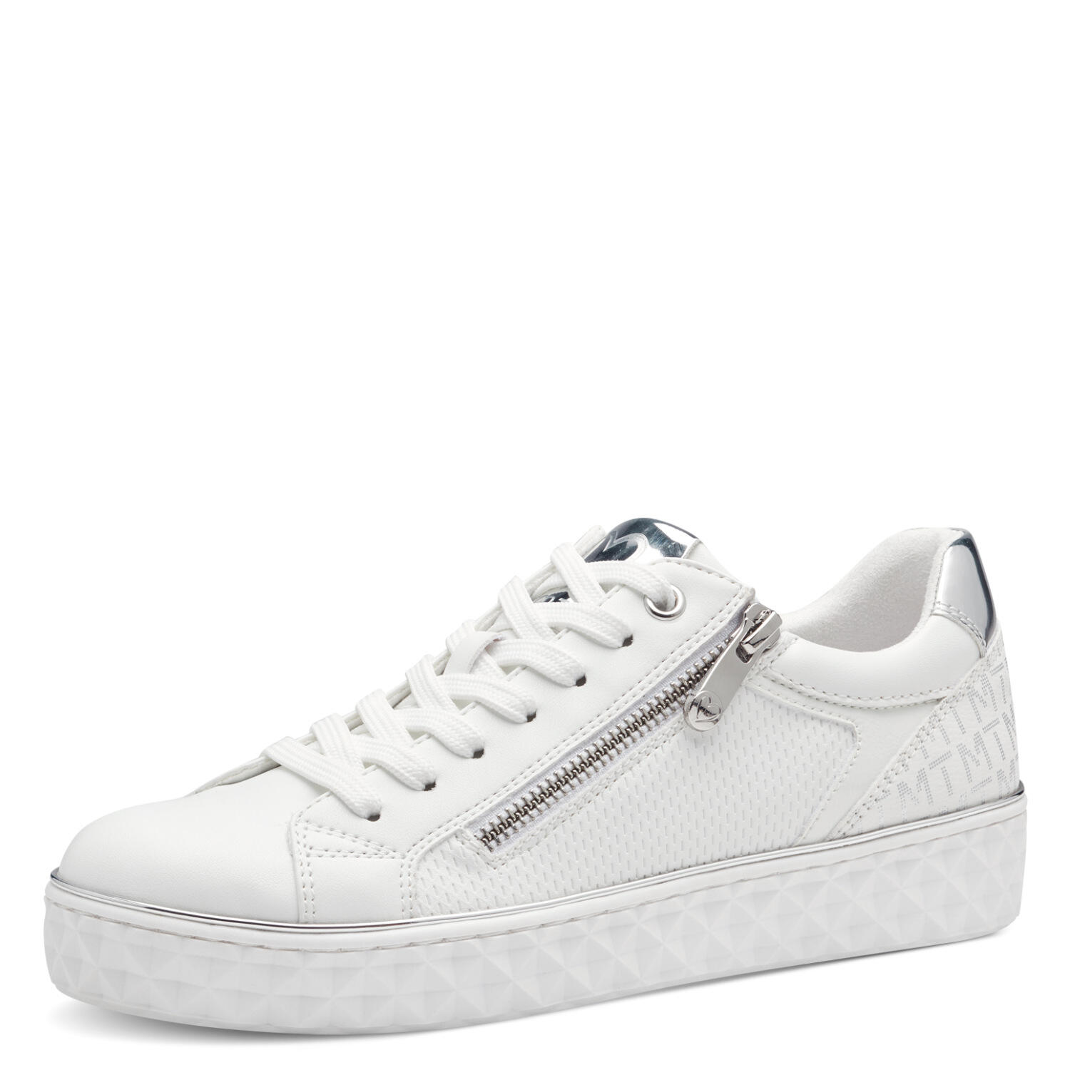 MARCO TOZZI - Da.-Schnürer white/silver - Gr. - 40 von MARCO TOZZI