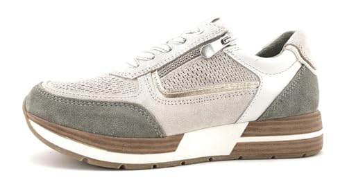 Marco Tozzi Damen 2-2-23732-28 Sneaker, OFFWHT/Moss C, 38 EU von MARCO TOZZI