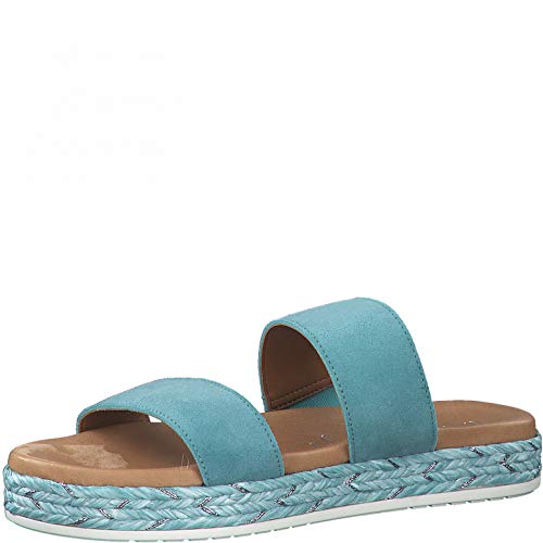 Marco Tozzi Damen 2-2-27135-26 Veloursleder Pantolette Slipper, Turquoise, 38 EU von MARCO TOZZI