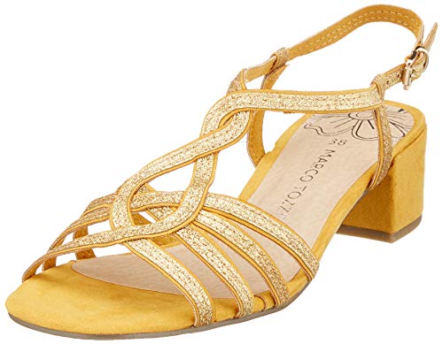 Marco Tozzi Damen 2-2-28201-24 Riemchensandalen, Gelb (Saffron Comb 656), 39 EU von MARCO TOZZI