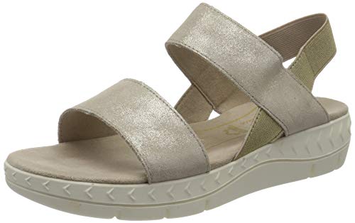 Marco Tozzi Damen 2-2-28522-24 Riemchensandalen, Beige (Dune Met.Comb 447) von MARCO TOZZI