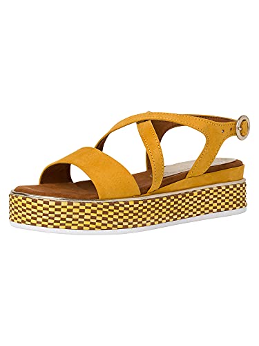 Marco Tozzi Damen 2-2-28740-24 Riemchensandalen, Gelb (Saffron Comb 656), 37 EU von MARCO TOZZI